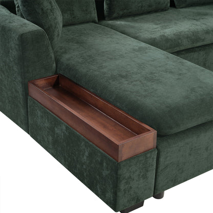 Modern L Shaped Sofa With Storage And Upholstery