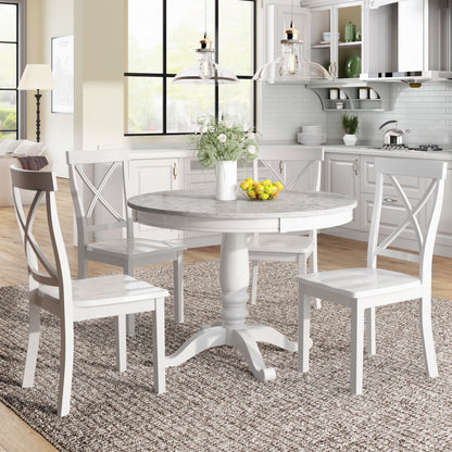 Elegant 5 Pieces Dining Table and 4 Chairs Set
