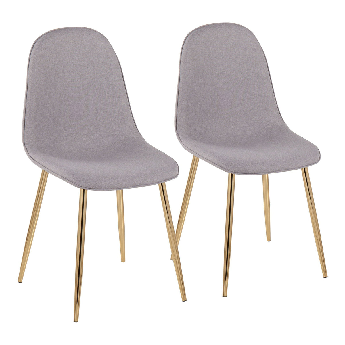 Pebble chair set, upholstered grey seats with gold legs, 4 kids chairs on Tampa Home & Garden Store