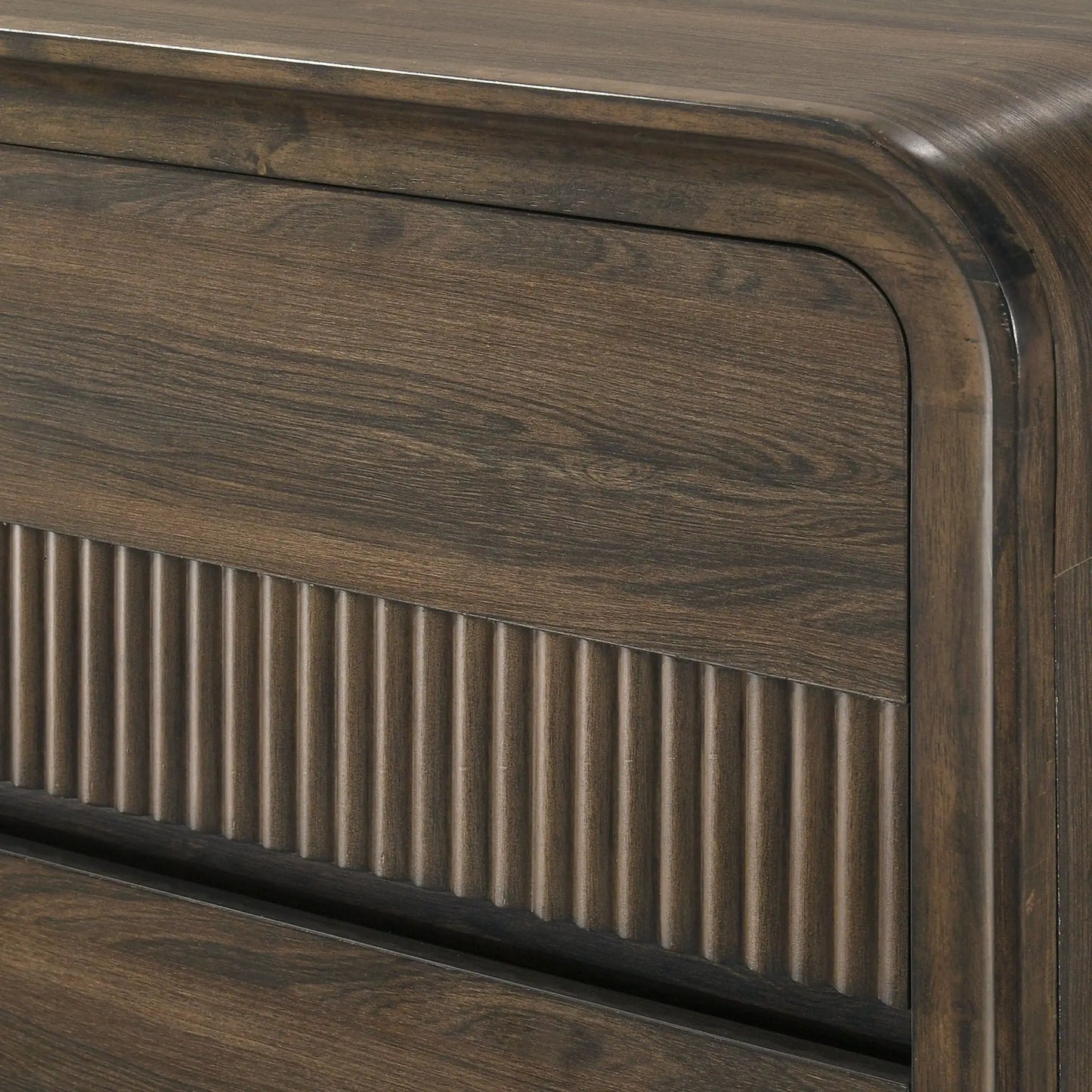 Flair Rounded Edges Nightstand brown wood grain accent nightstand Unique Piece Furniture on Tampa Home & Garden Store