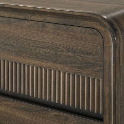 Flair Rounded Edges Nightstand brown wood grain accent nightstand Unique Piece Furniture on Tampa Home & Garden Store