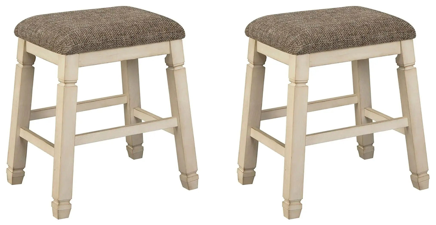 Bolanburg Upholstered Bar Stools Set Of Two Beige