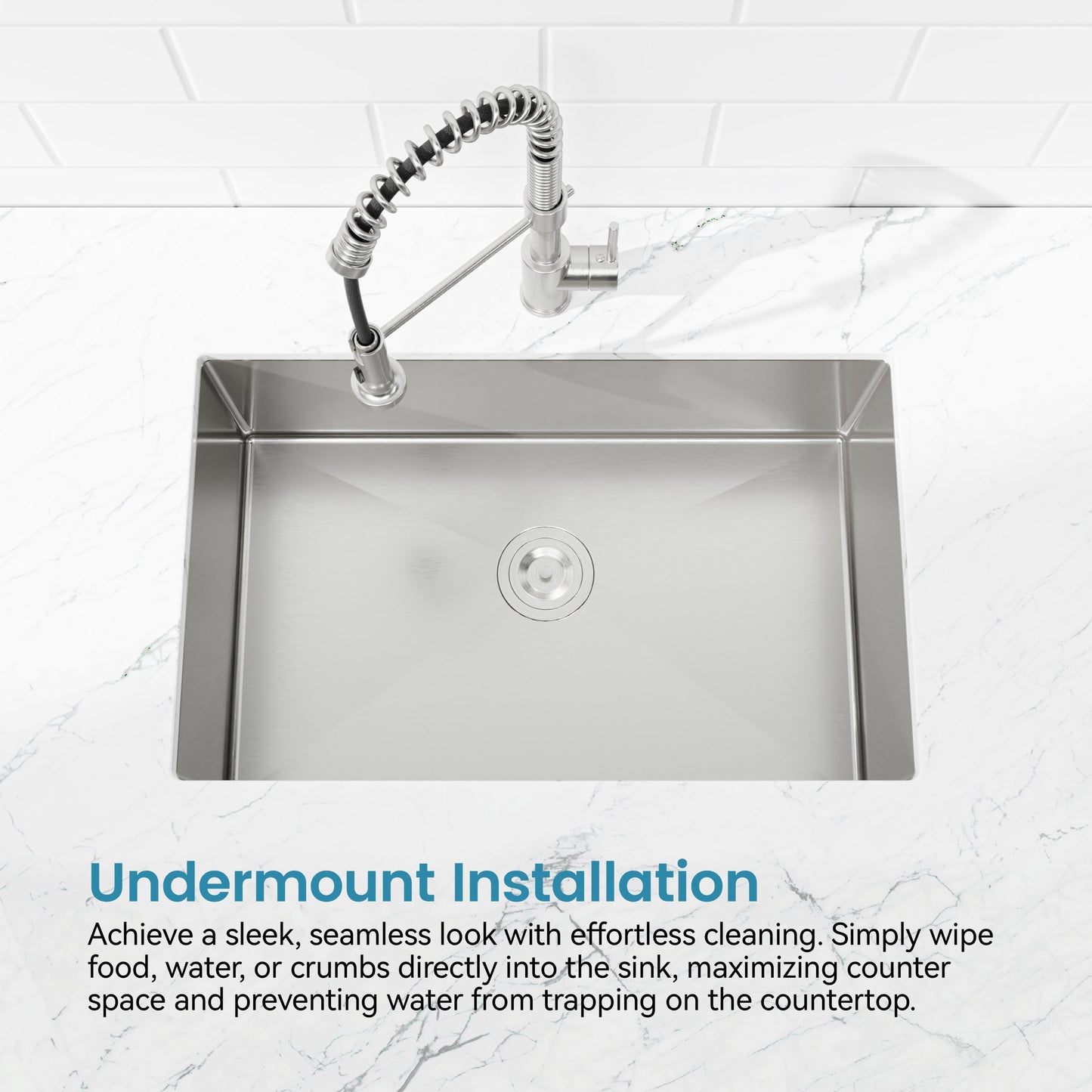 The Single Bowl Stainless Steel Kitchen Sink