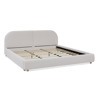 Modern King Size Bed and Upholstered Headboard
