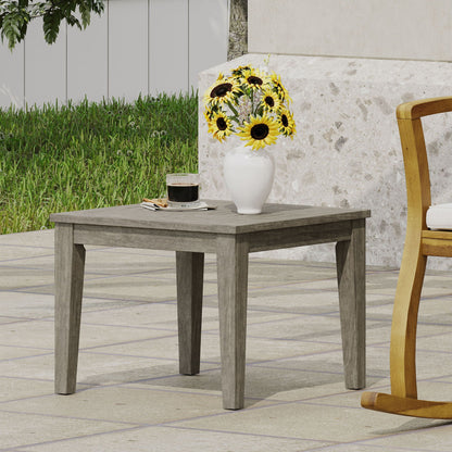 Dexterity Outdoor Square Side Table with Wood