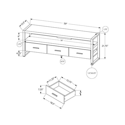 Tv Stand Console With Center Storage Drawers