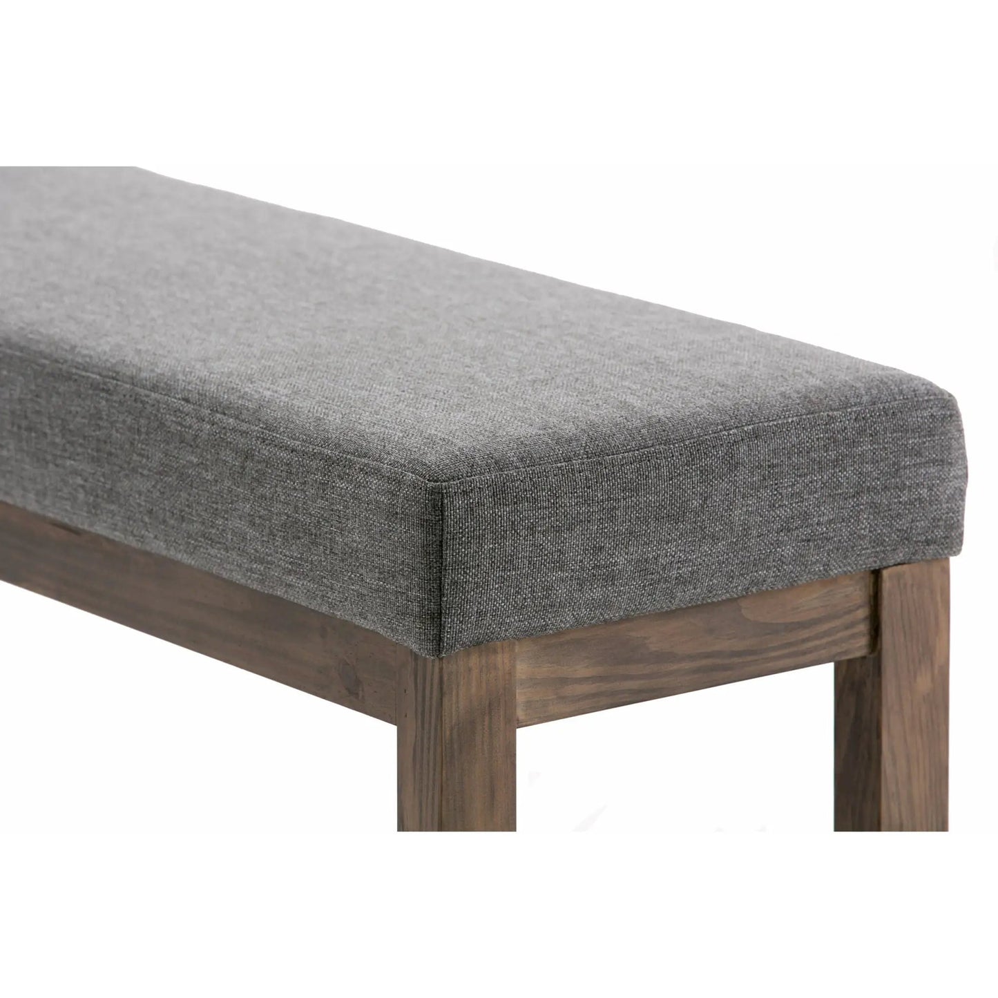 Milltown Upholstered Ottoman Bench With Driftwood