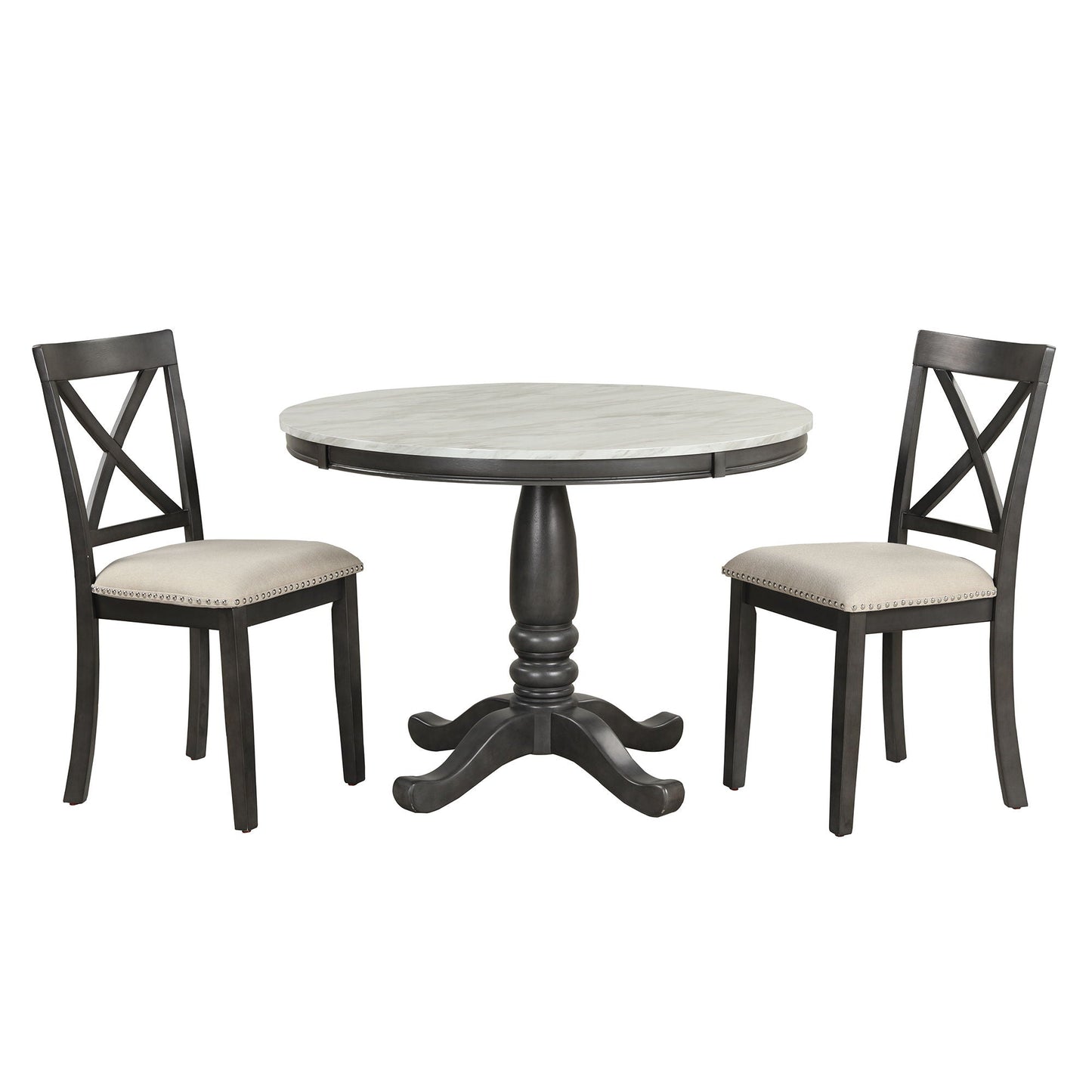 Elegant 5 Pieces Dining Table and 4 Chairs Set