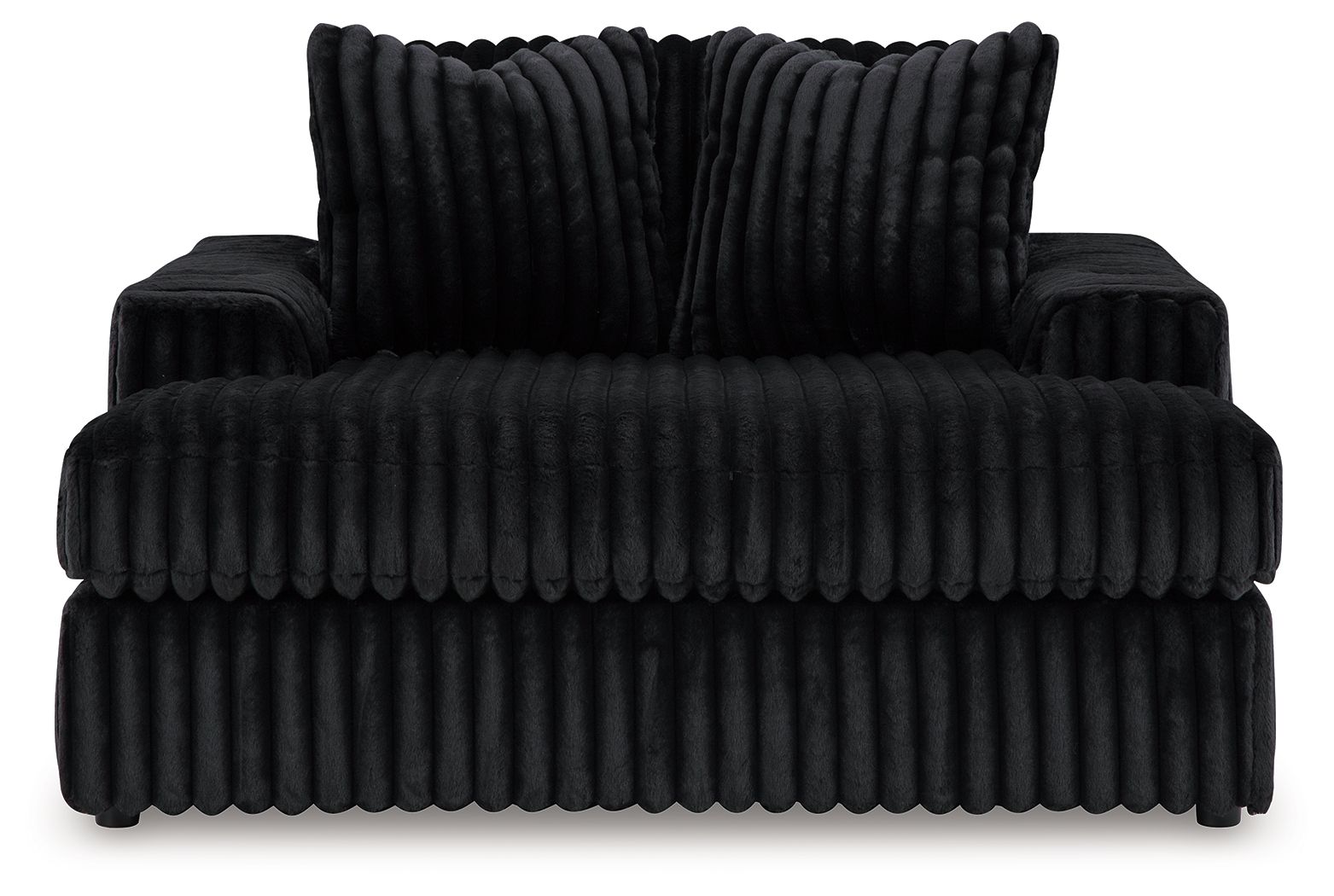 Midnight-Madness 4-piece sectional set in black plush velvet by Unique Piece Furniture on Tampa Home & Garden Store
