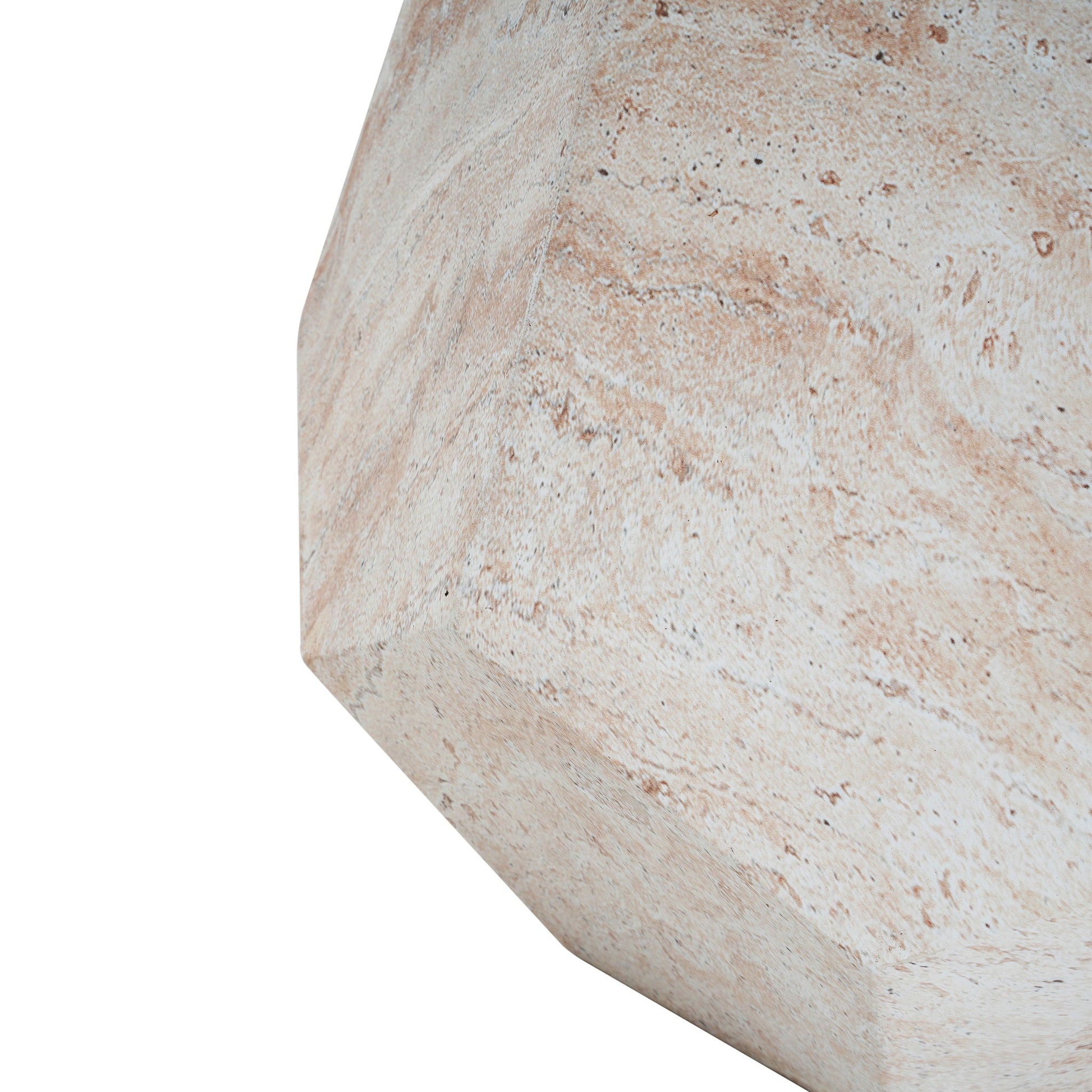 Lightweight concrete side table, outdoor/indoor beige stone texture, HouseOfZazla on Tampa Home & Garden Store