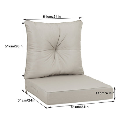 Waterproof Outdoor Deep Seat Cushions for Beige