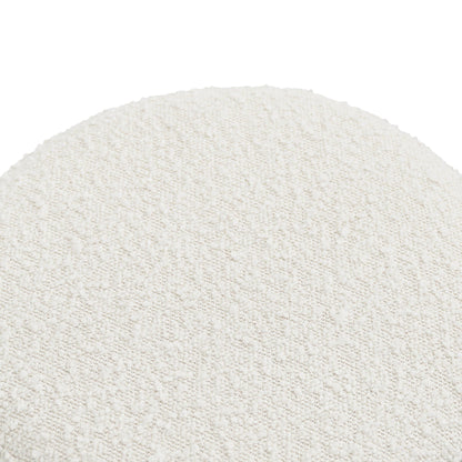 Wesley Ivory Sherpa Upholstered Accent Stool by HouseOfZazla on Tampa Home & Garden Store