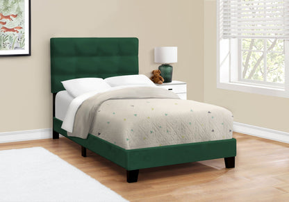 Transitional Upholstered Bed Frame and Headboard