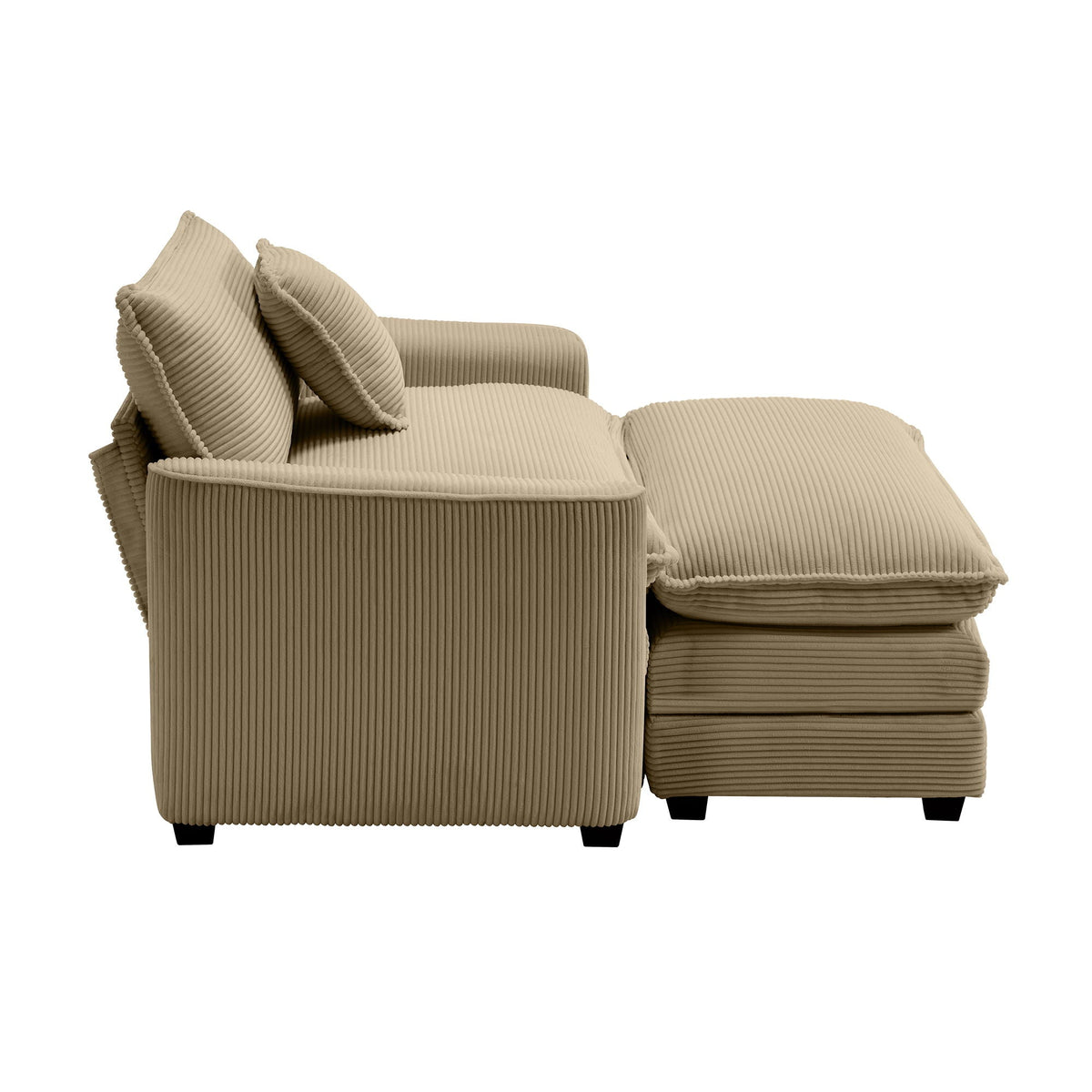 Classic Modern Deep Seat Chair and Footstool Set