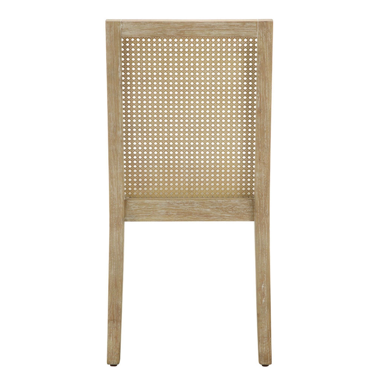 Dining chair set with natural wood frame and synthetic cane back on Tampa Home & Garden Store