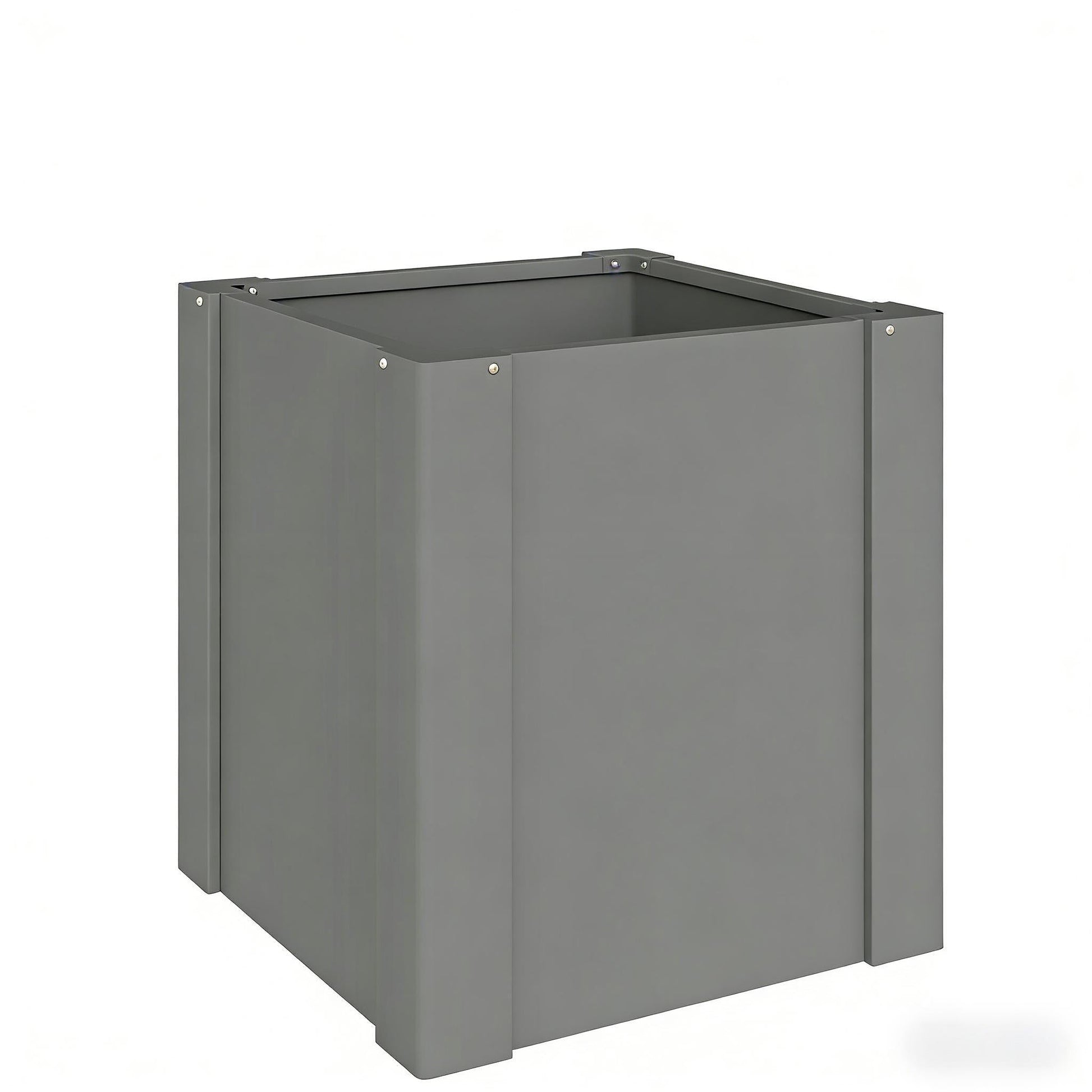 Balcony Planter Bed outdoor planter box by HouseOfZazla, gray metal with reinforced edge on Tampa Home & Garden Store