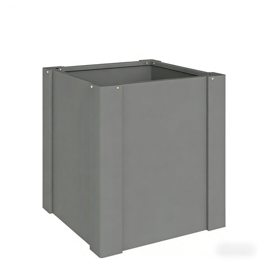 Balcony Planter Bed outdoor planter box by HouseOfZazla, gray metal with reinforced edge on Tampa Home & Garden Store