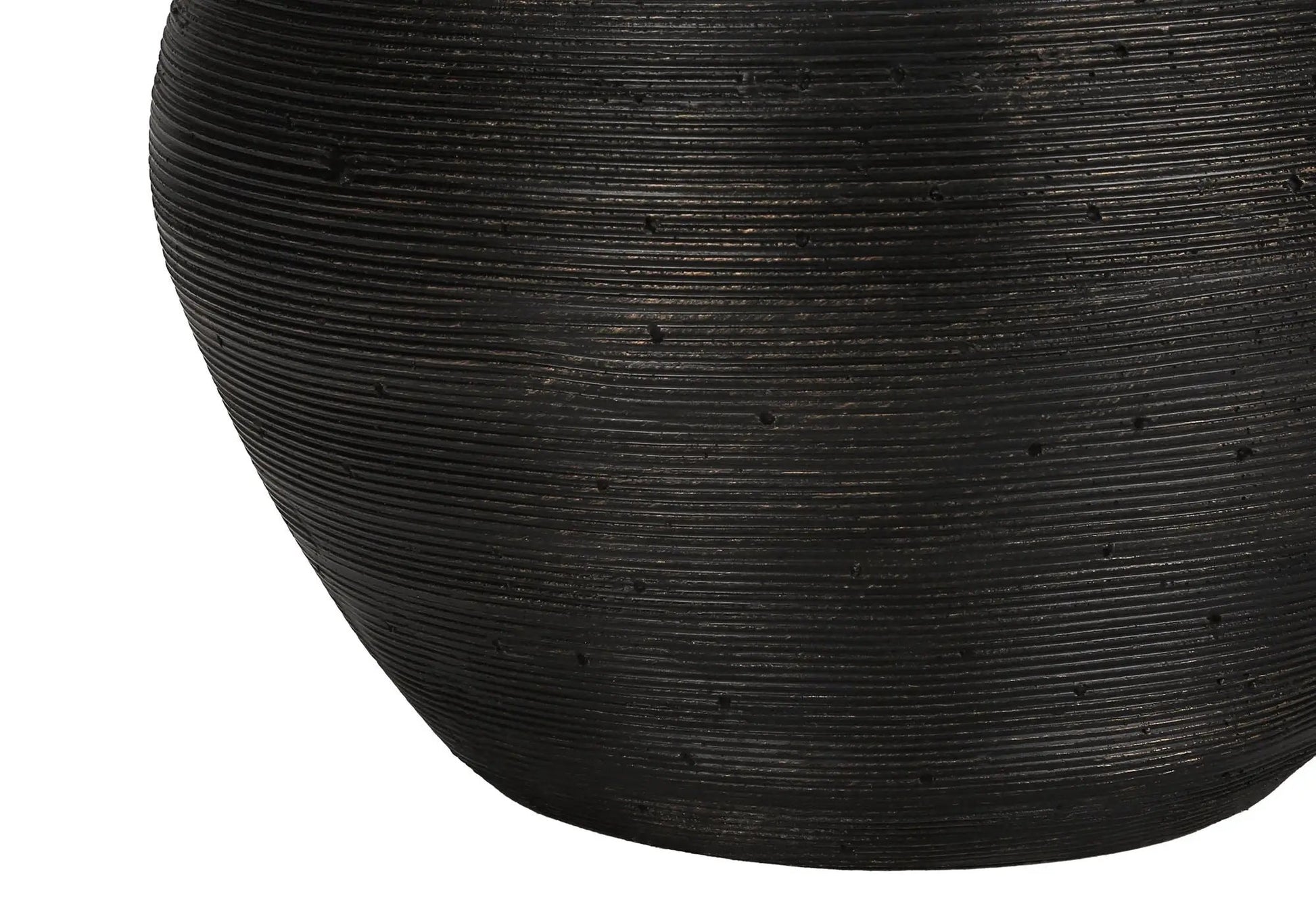 Table lamp base by Unique Piece Furniture in black ribbed concrete texture on Tampa Home & Garden Store