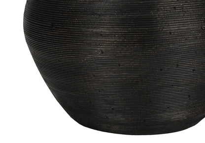 Table lamp base by Unique Piece Furniture in black ribbed concrete texture on Tampa Home & Garden Store