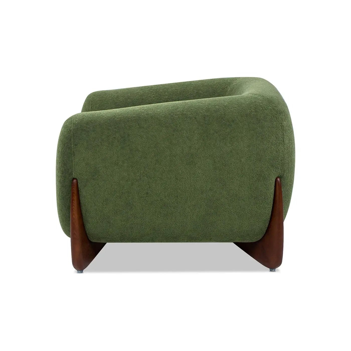 Alpine Sherpa Arm Chair green boucle upholstery with wooden legs by Unique Piece Furniture on Tampa Home & Garden Store