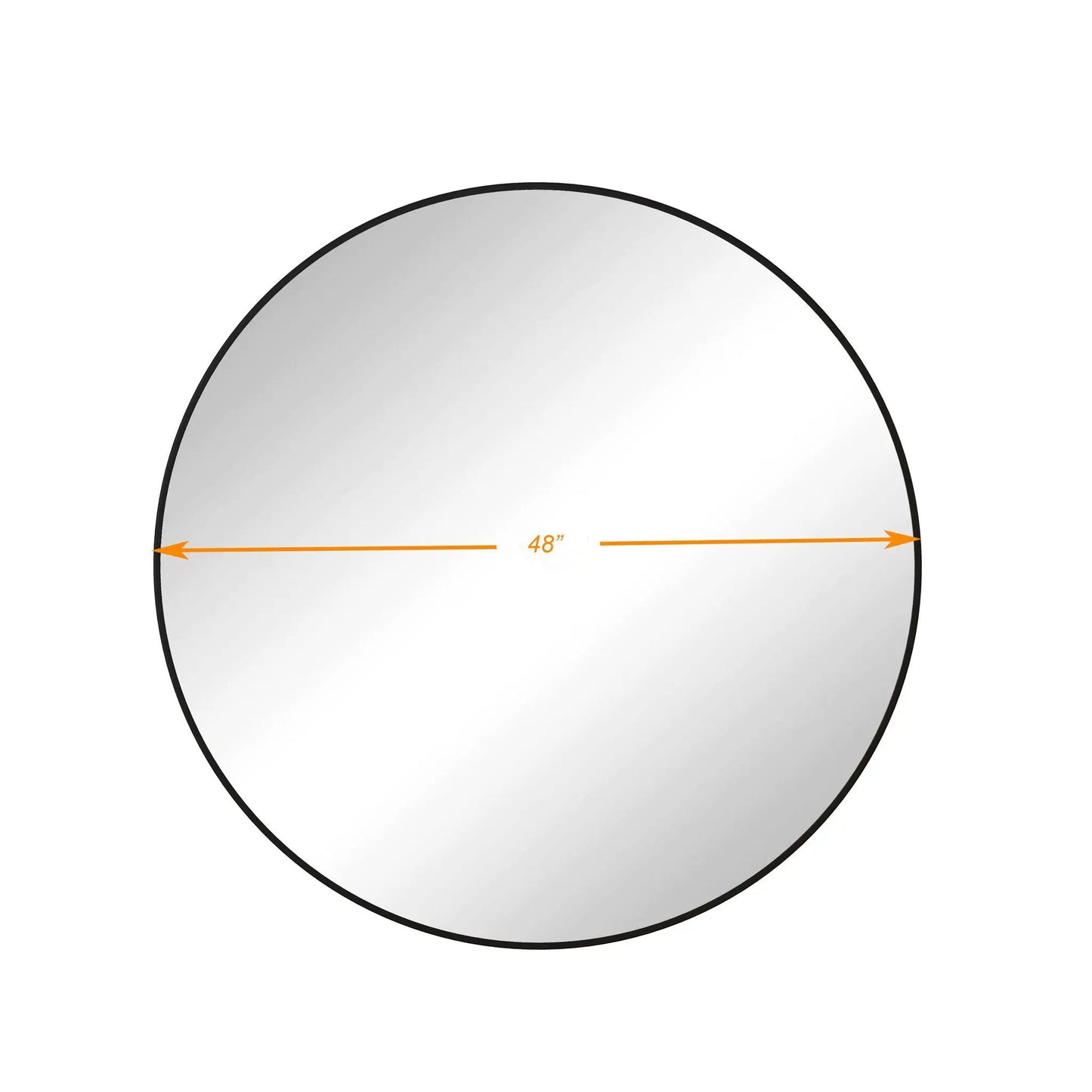 Circular wall mirror with black metal frame, 48-inch diameter, Unique Piece Furniture on Tampa Home & Garden Store