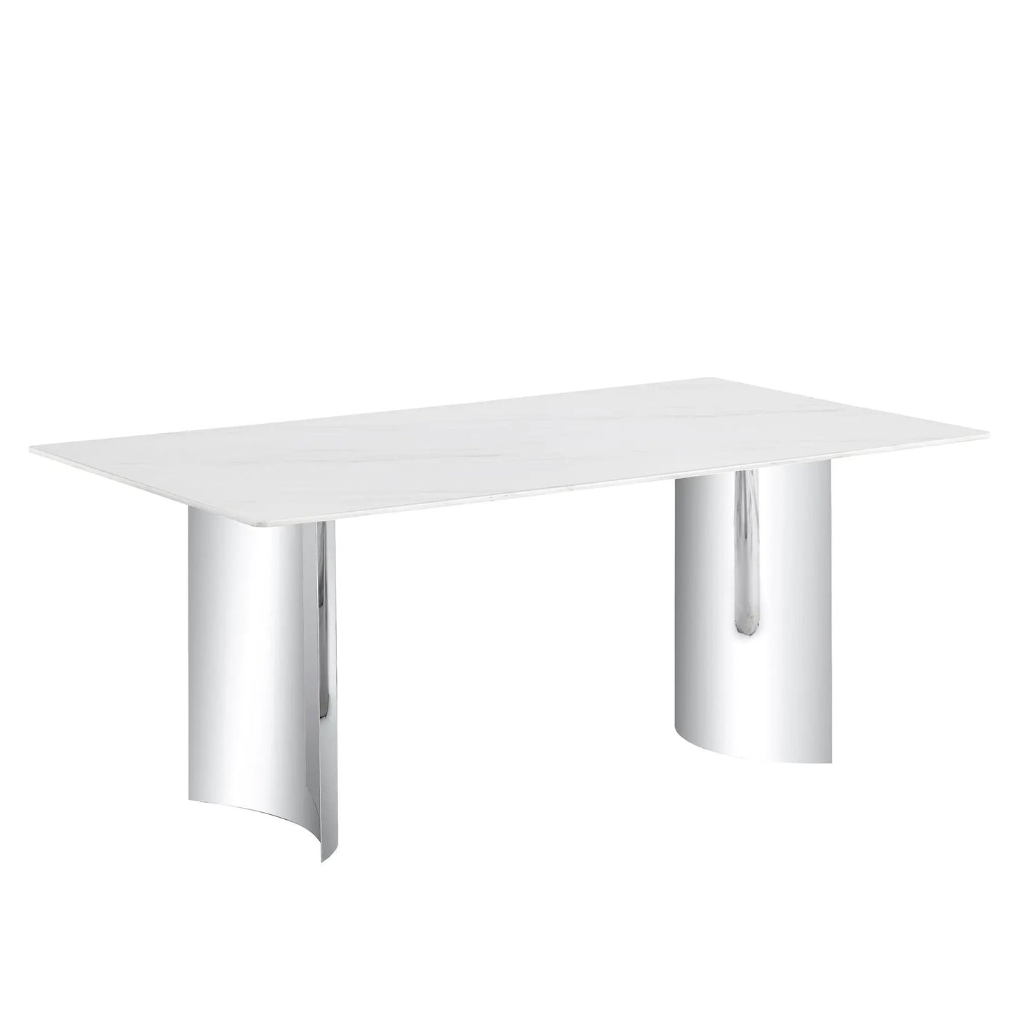 Modern Minimalist Dining Table with Marble Top