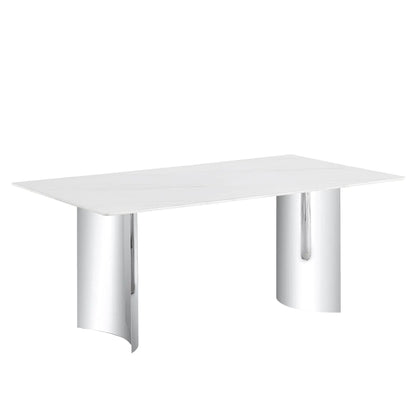 Modern Minimalist Dining Table with Marble Top