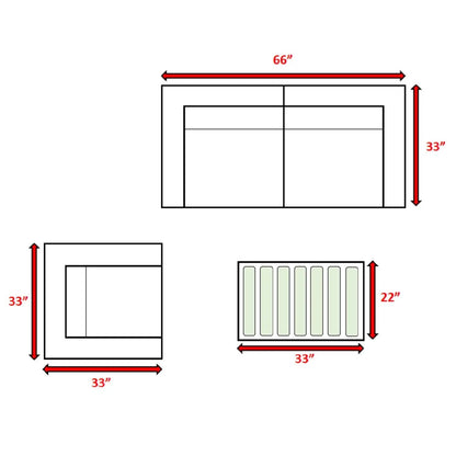 Outdoor Sofa Seating Group with Cushions