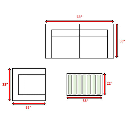 Durable Aluminum Wicker Sofa and Cushions