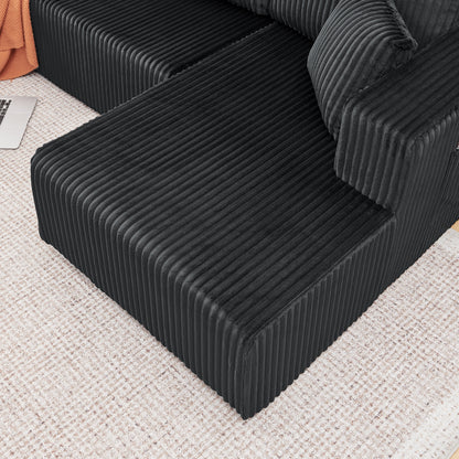 U Shaped Modular Corduroy and Comfortable Sofa
