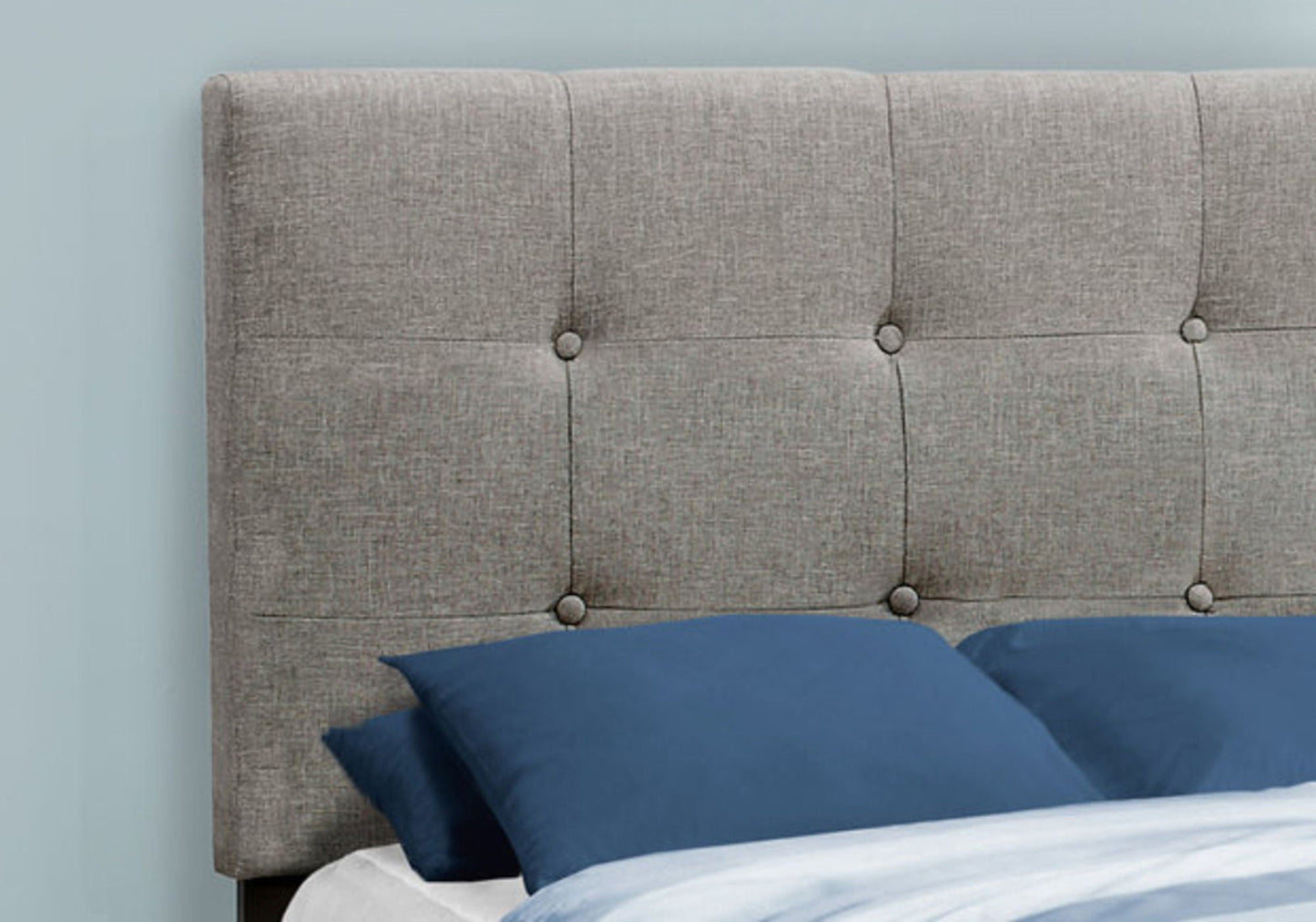 Transitional Upholstered Bed Frame and Headboard