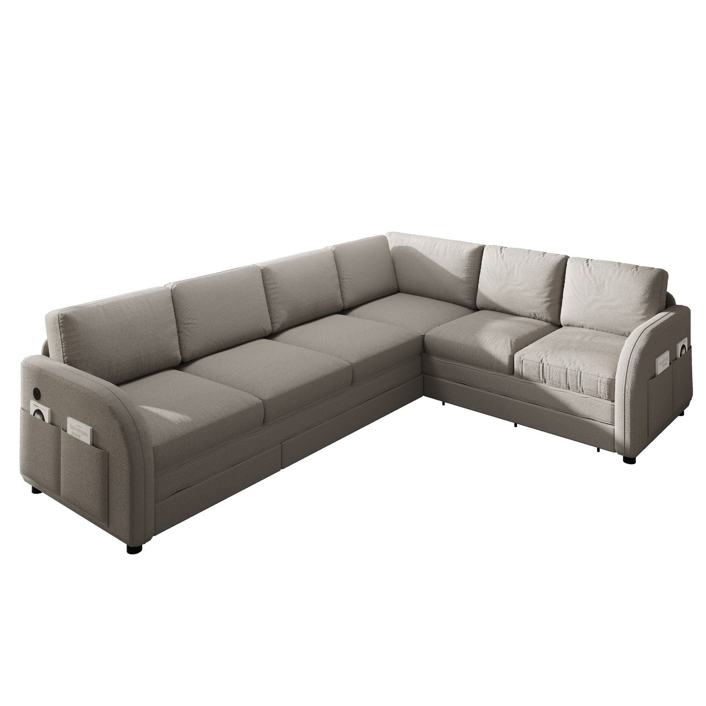 L Shaped Couch With Pull Out Bed And Usb Port