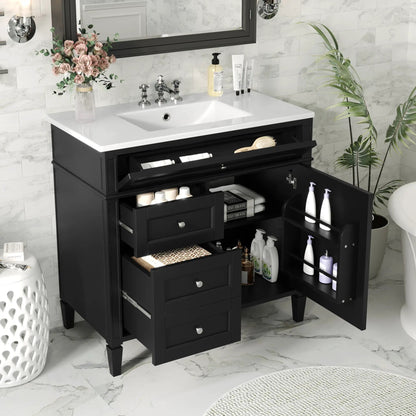 Bathroom Vanity With Top Sink and 2 Drawers