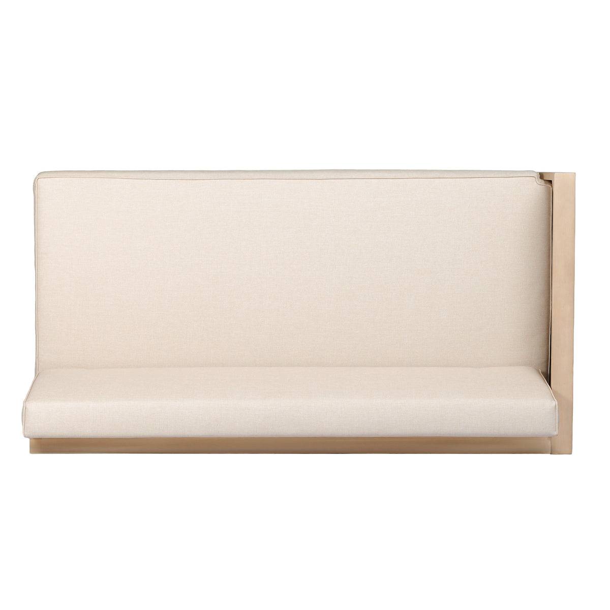 Emir Acacia 5 Seater Sofa Conversational Sets with beige upholstery and acacia wood frame on Tampa Home & Garden Store