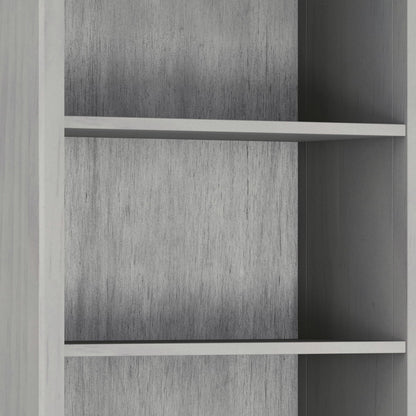 Amherst wooden bookcase interior with an adjustable shelf and gray wood grain panels HouseOfZazla on Tampa Home & Garden Store