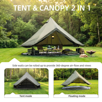 Premium Four Season Bell Tent And Stove Jack