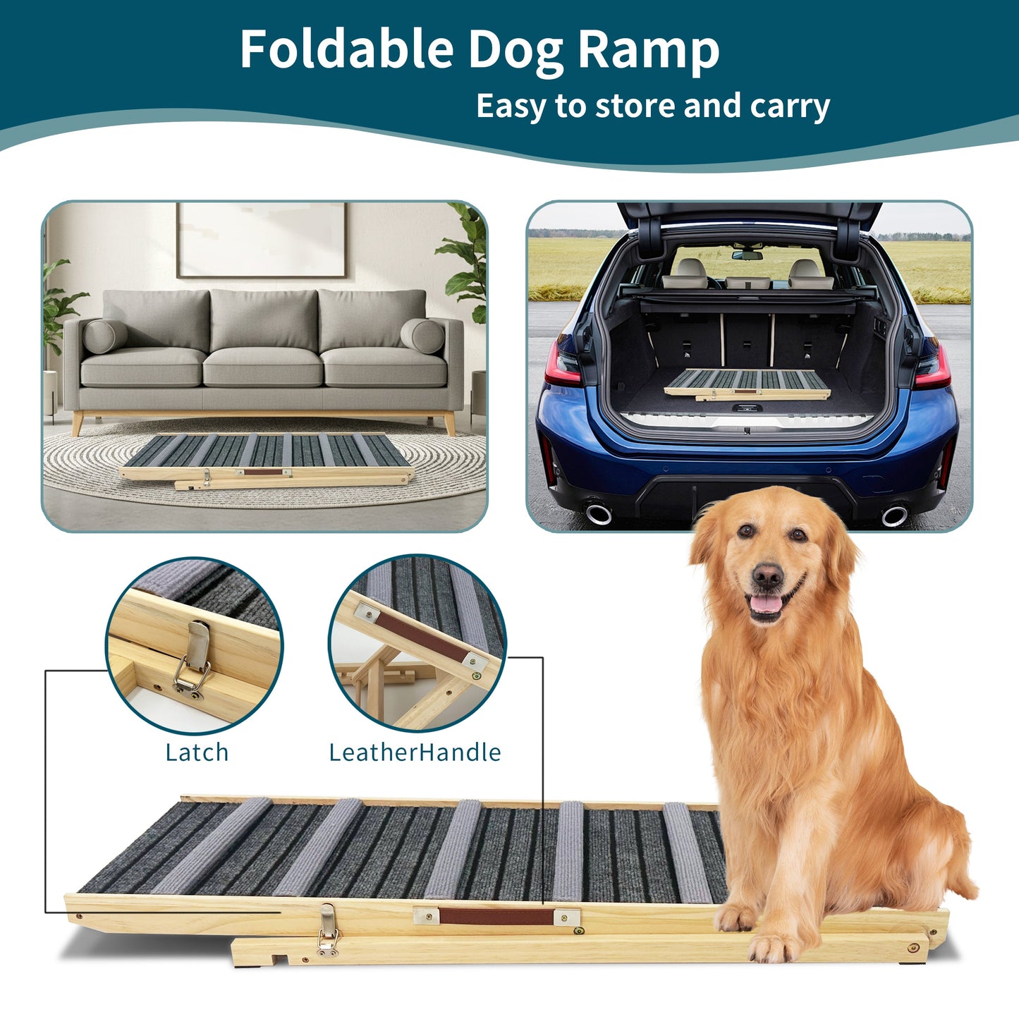 2026 Upgraded Dog Ramp for Couch by HouseOfZazla, wooden ramp with non-slip surface on Tampa Home & Garden Store