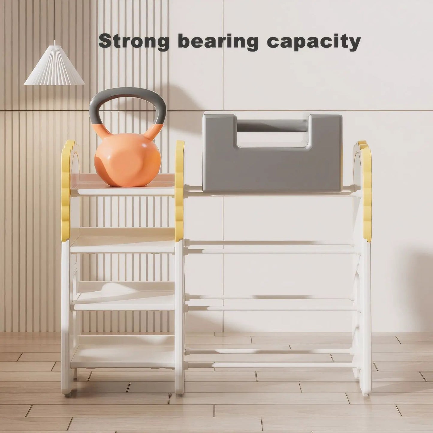 Kids Bookshelf and Toy Storage Organizers 4 Tier