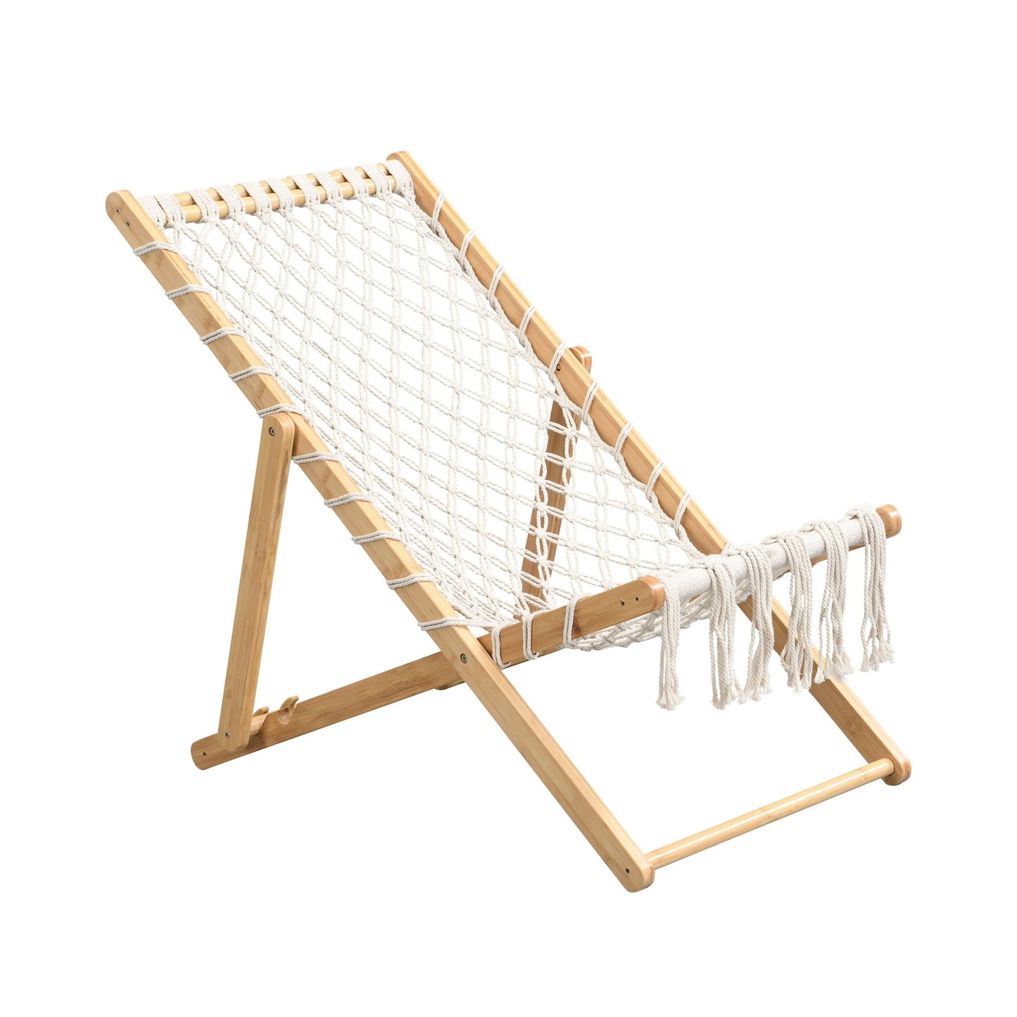 Bamboo weaving chair set with handwoven rope in natural finish for outdoor patio on Tampa Home & Garden Store