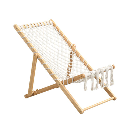 Bamboo weaving chair set with handwoven rope in natural finish for outdoor patio on Tampa Home & Garden Store