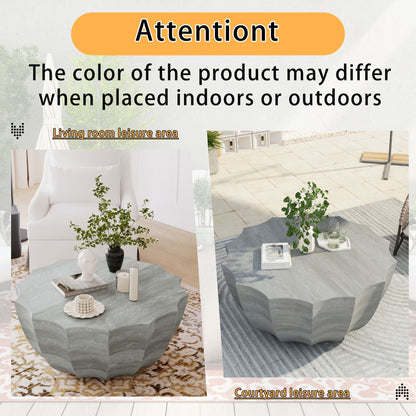 Modern Round Coffee Table for Patio or Deck