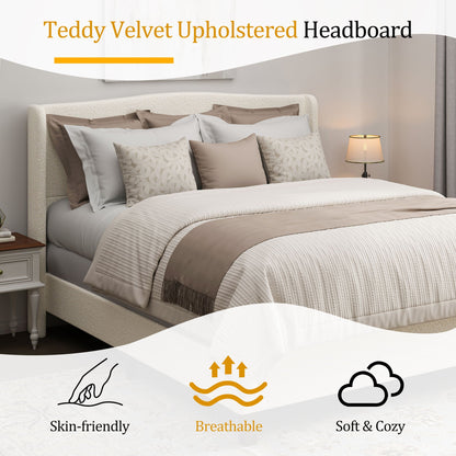 Sturdy Platform Bed Frame and a Padded Headboard