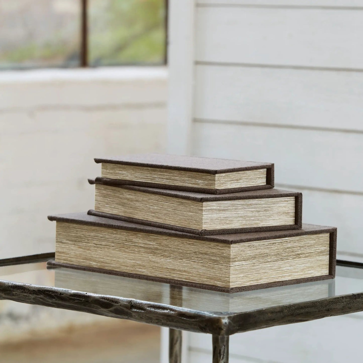 Jolina Linen Box Set of 3 Keepsake Boxes