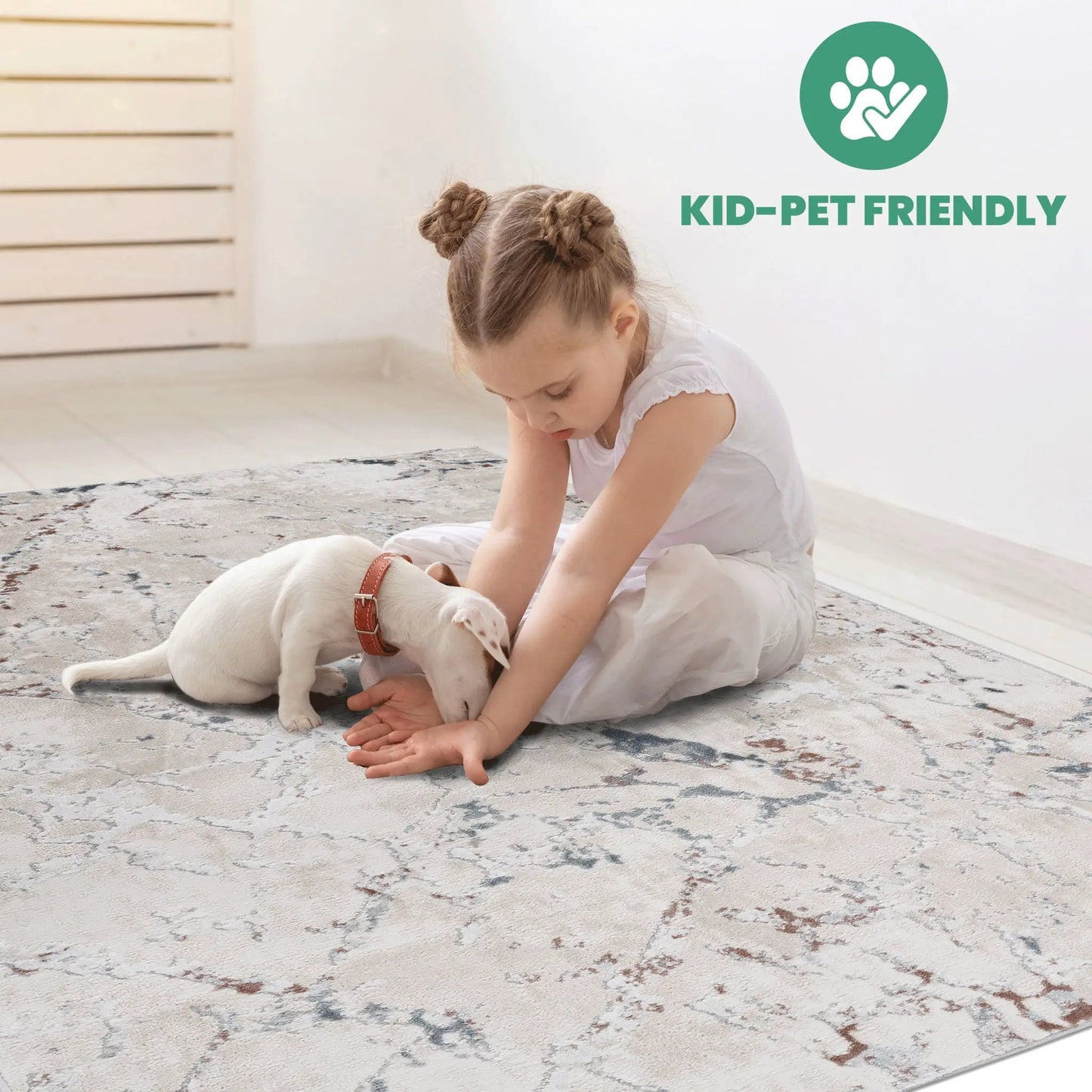 Marfi Contemporary Area Rug in Neutral Tones