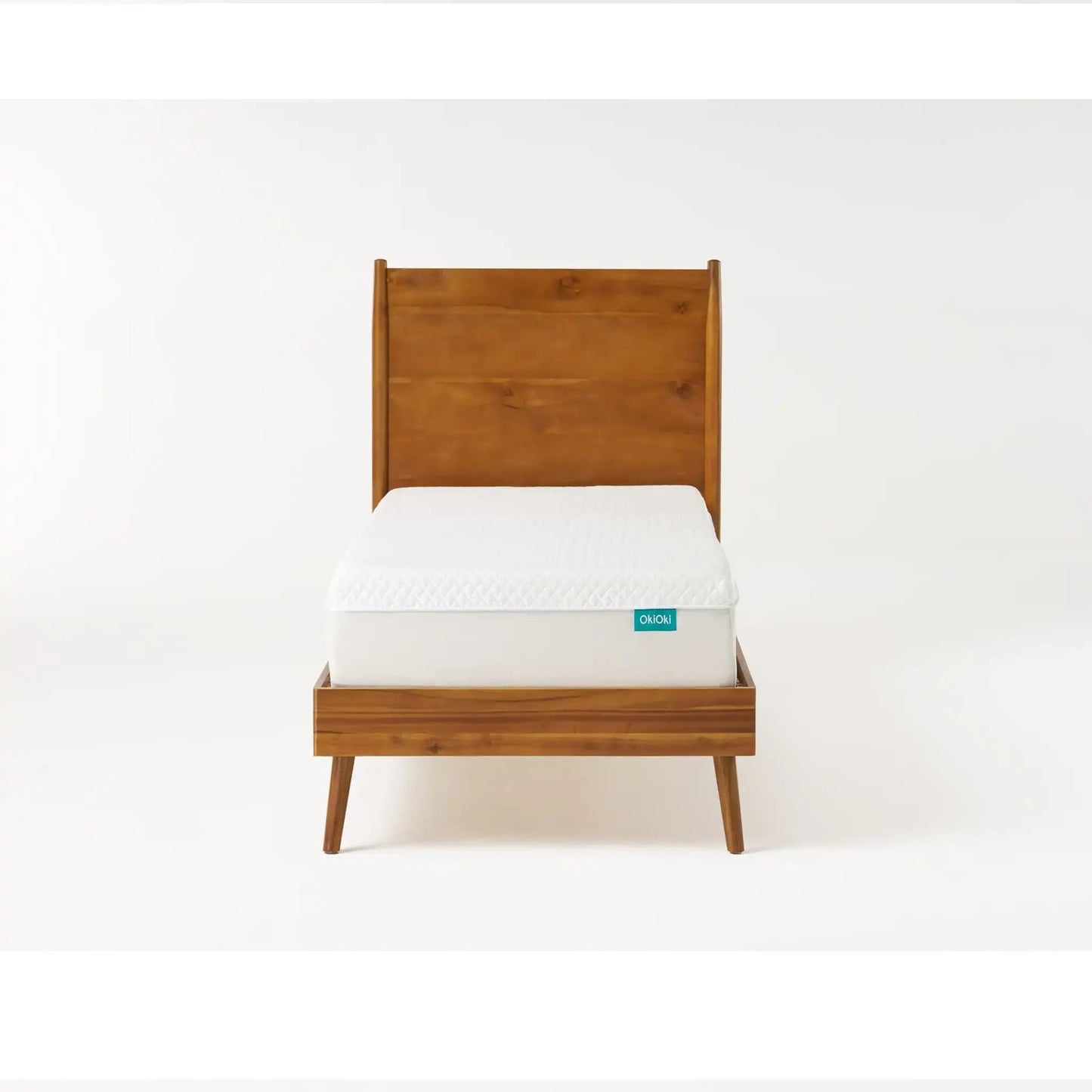 Solid Acacia Wood and Mid Century Platform Bed