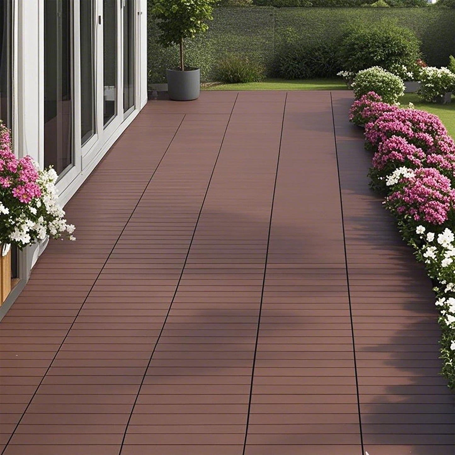 Plastic Interlocking Patio Deck Tiles For Outdoor