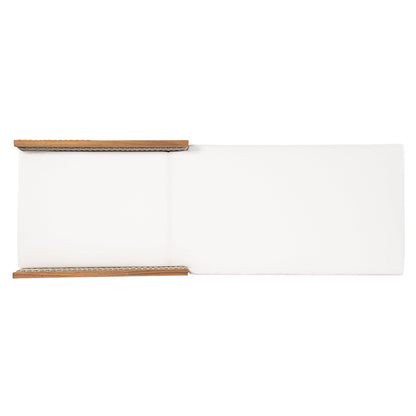 Sun lounger set of 2 in solid acacia wood with white cushions by HouseOfZazla on Tampa Home & Garden Store