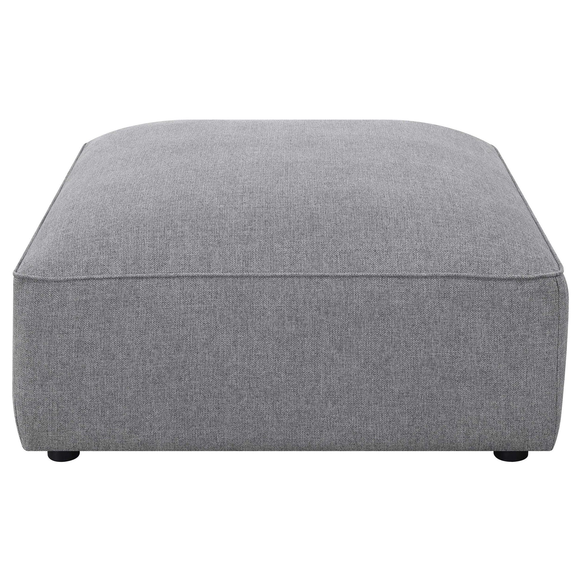 Amherst modular sectional cushions gray fabric with visible seams HouseOfZazla on Tampa Home & Garden Store