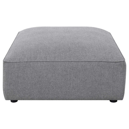 Amherst modular sectional cushions gray fabric with visible seams HouseOfZazla on Tampa Home & Garden Store