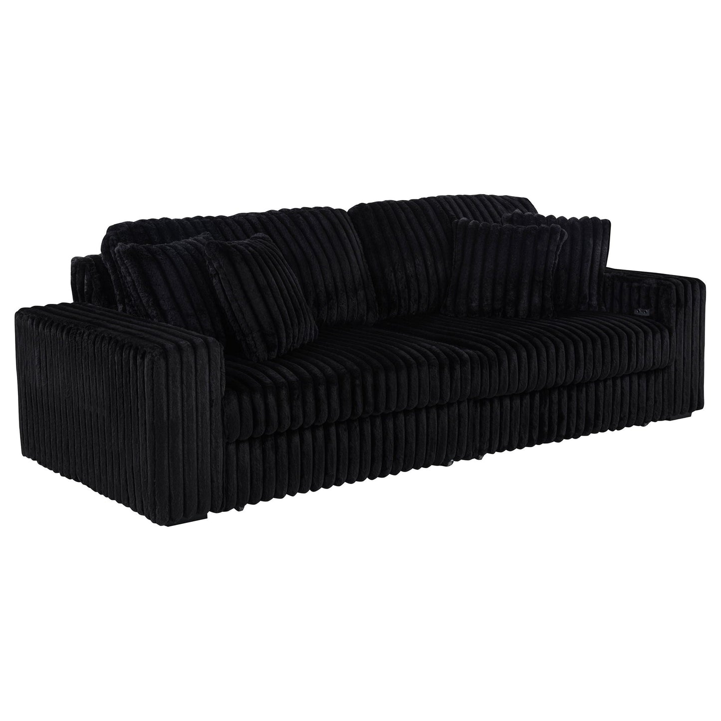 Clifford Black Dual Power Chaise And Recliner